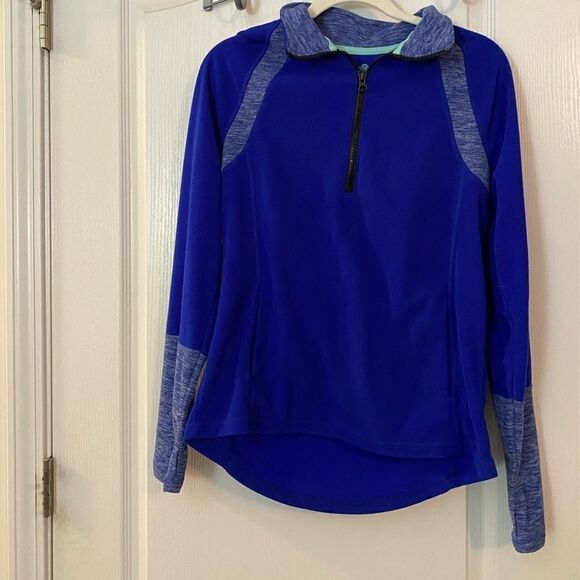 SO Perfectly Soft Perfectly You 1/4 zip fleece pullover Large blue - Picture 1 of 11